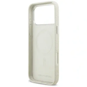 Etui Karl Lagerfeld FW Stamped Karl MagSafe do Apple iPhone 17 Pro Max beżowy