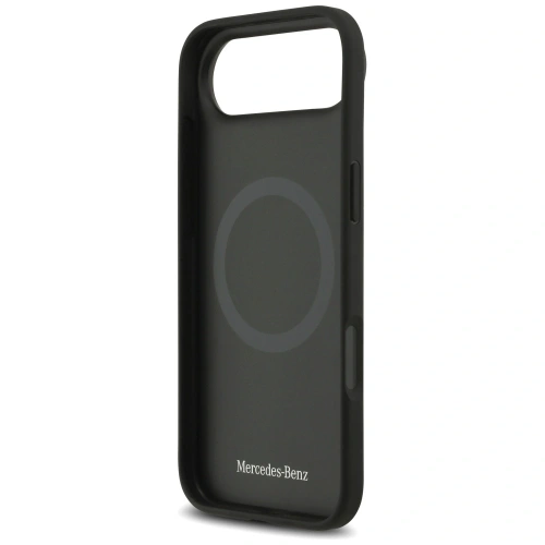 Etui Mercedes Leather Star Pattern Stripes MagSafe do Apple iPhone Air czarny