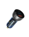 Hurtownia GSM - Autonabíječka Baseus Particular Digital Display s displejem, USB + USB-C, QC3.0+PD, 5A, 65W (stříbrná) - BSU1596SLV - {ean13} - Hurt