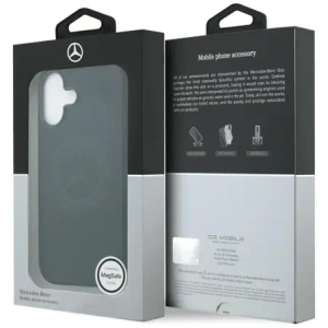 Etui Mercedes Leather Vintage Logo MagSafe do Apple iPhone 17 czarny