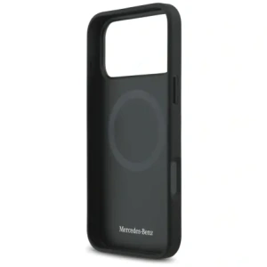 Etui Mercedes Leather Vintage Logo MagSafe do Apple iPhone 17 Pro Max czarny