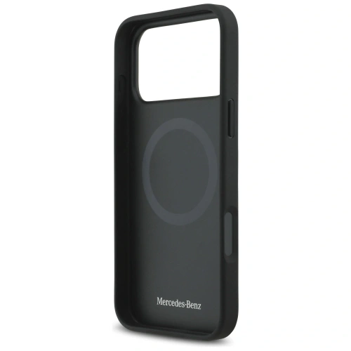 Etui Mercedes Leather Vintage Logo MagSafe do Apple iPhone 17 Pro Max czarny