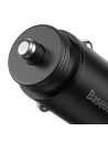 Hurtownia GSM - Ładowarka samochodowa Baseus Circular Metal, QC 4.0 + PD 3.0, VOOC, SCP, AFC, MTK PE, 30W (czarna) - BSU1598BLK - {ean13} - Hurt