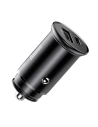 Wholesale Baseus Circular Metal PPS Quick Charger Car Charger 30W (Support VOOC) Black - BSU1598BLK - {ean13} - Hurt
