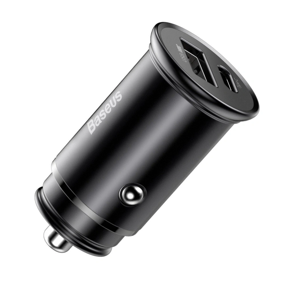 Hurtownia GSM - Auto nabíječka Baseus Circular Metal, QC 4.0 + PD 3.0, VOOC, SCP, AFC, MTK PE, 30W (černá) - BSU1598BLK - {ean13} - Hurt