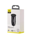 Wholesale Baseus Circular Metal PPS Quick Charger Car Charger 30W (Support VOOC) Black - BSU1598BLK - {ean13} - Hurt