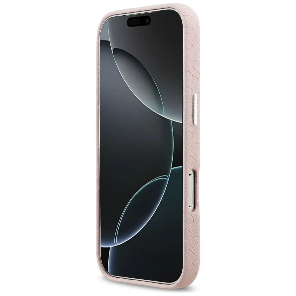 Etui Karl Lagerfeld FW Stamped Karl MagSafe do Apple iPhone 17 Pro różowy