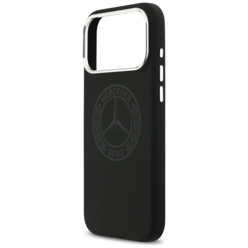 Etui Mercedes Silicone Vintage Logo MagSafe do Apple iPhone 17 Pro Max czarny