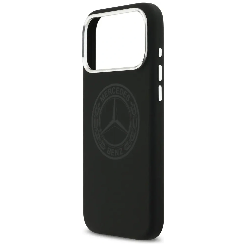 Etui Mercedes Silicone Vintage Logo MagSafe do Apple iPhone 17 Pro Max czarny