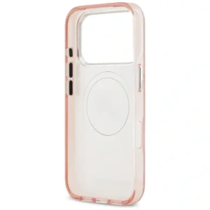 Etui Karl Lagerfeld IML Glitter Karl & Choupette Heads Logo MagSafe do Apple iPhone 17 Pro różowy