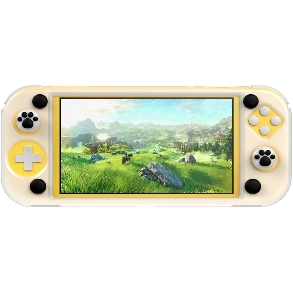 Hurtownia GSM - Silikonowe etui Baseus GS06L do konsoli Nintendo Switch Lite + silikonowe nakładki na pady (biało-czarne) - BSU1608WHTBLK - {ean13} - Hurt