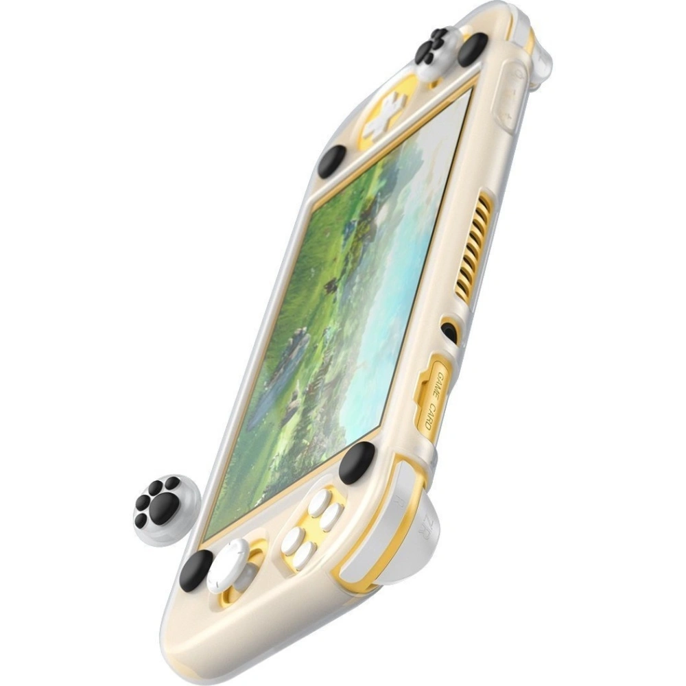 Hurtownia GSM - Silikonowe etui Baseus GS06L do konsoli Nintendo Switch Lite + silikonowe nakładki na pady (biało-czarne) - BSU1608WHTBLK - {ean13} - Hurt