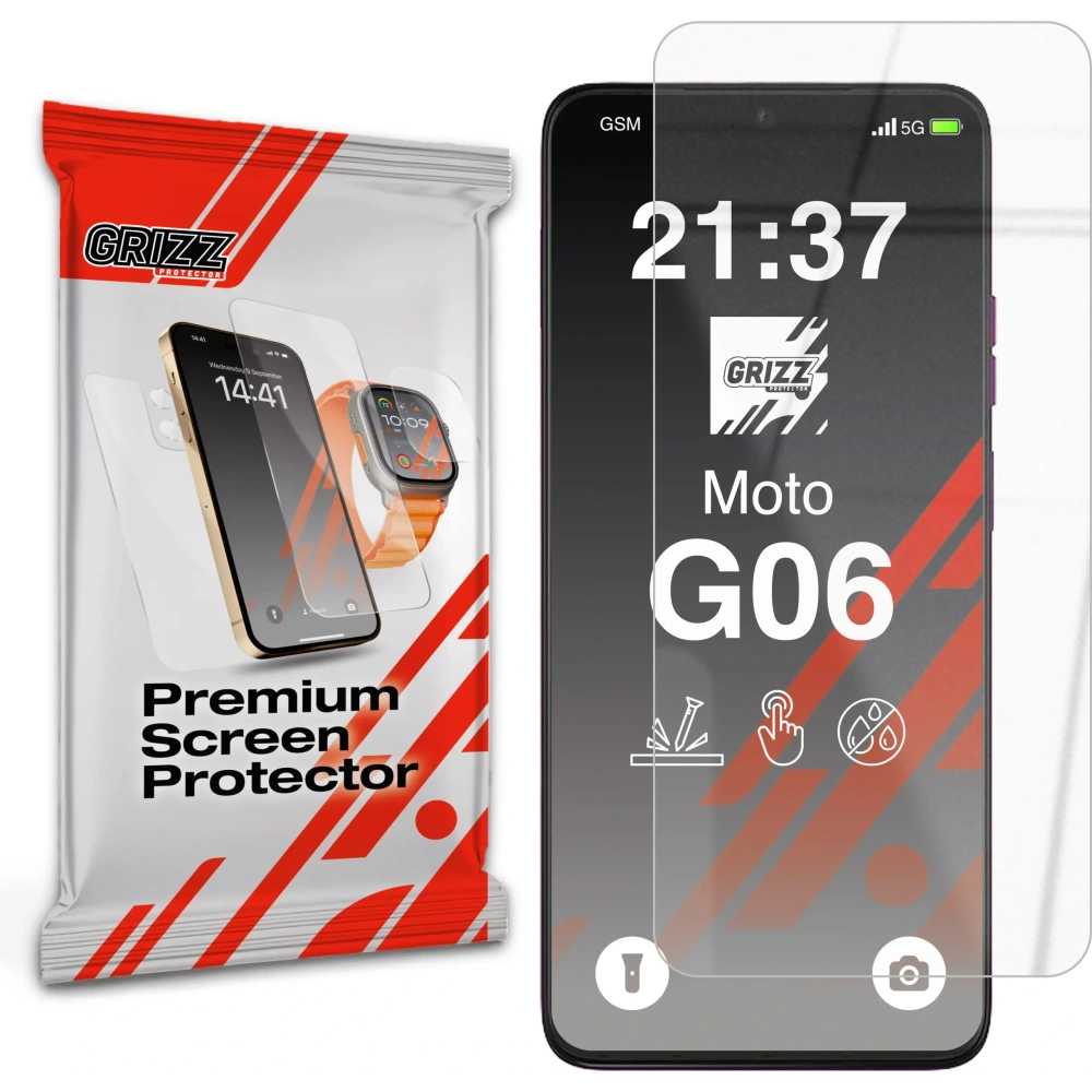 Szkło hybrydowe GrizzGlass HybridGlass do Motorola Moto G06