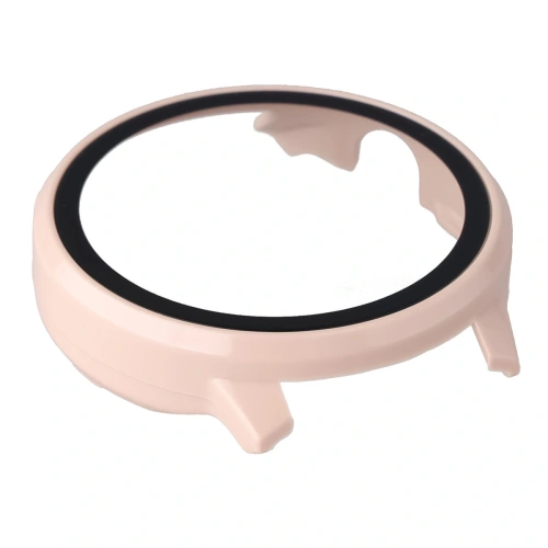 Etui ze szkłem do zegarka Bizon Case+Glass Watch do Garmin Venu 4 45mm różowe