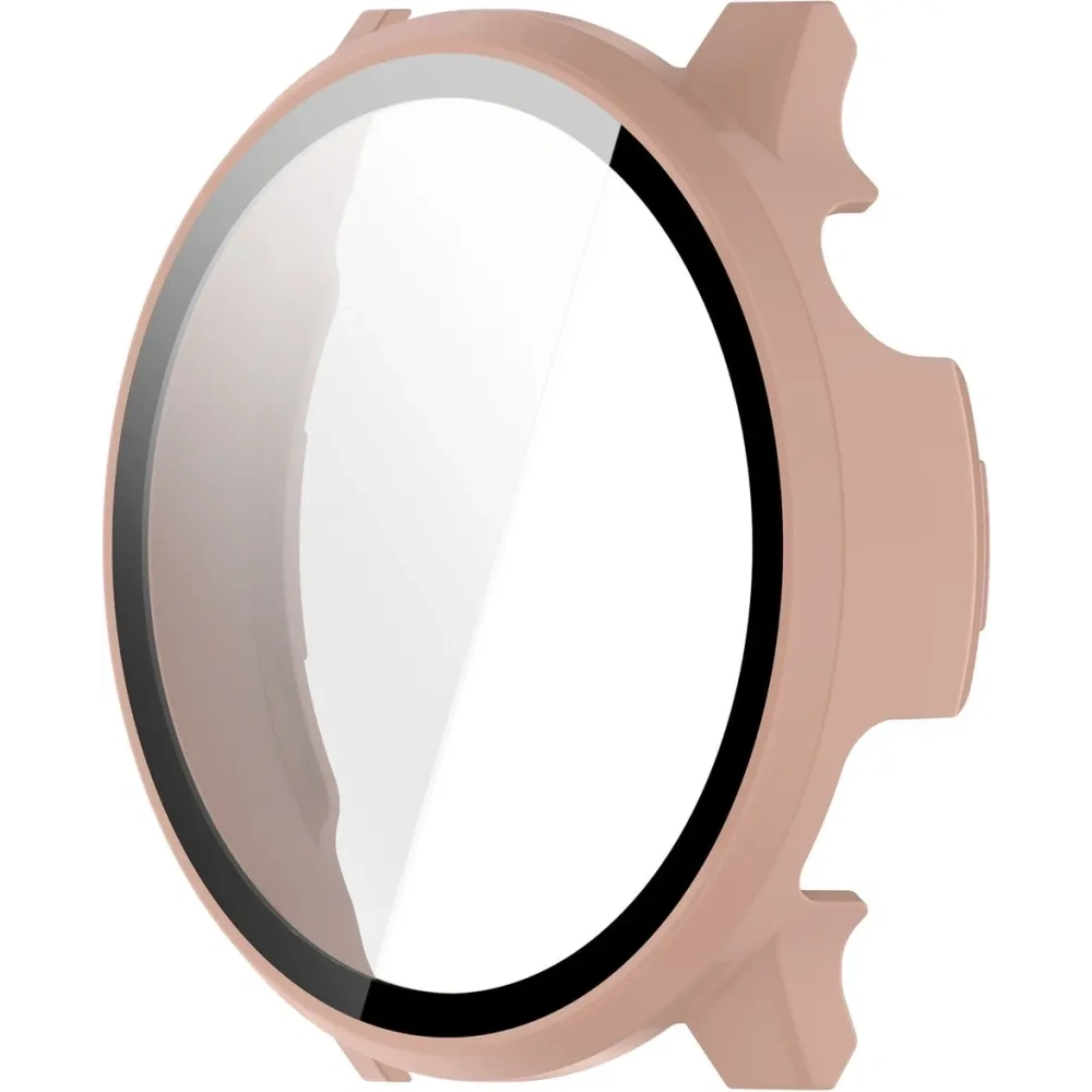 Etui ze szkłem do zegarka Bizon Case+Glass Watch do Garmin Venu 4 45mm różowe