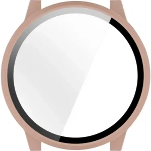 Etui ze szkłem do zegarka Bizon Case+Glass Watch do Garmin Venu 4 45mm różowe