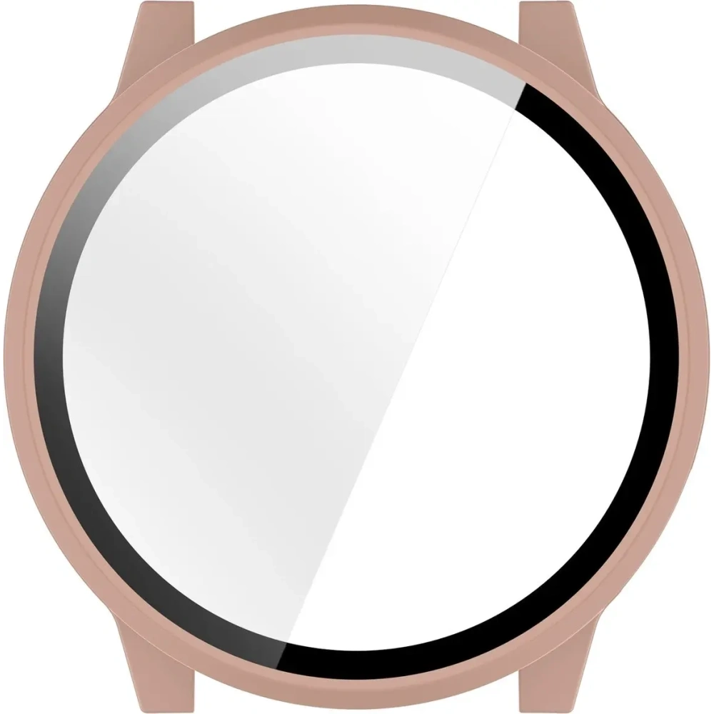Etui ze szkłem do zegarka Bizon Case+Glass Watch do Garmin Venu 4 45mm różowe