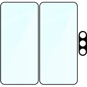 2x Szkło + szybka na aparat Bizon Edge Pack do Samsung Galaxy S25 FE