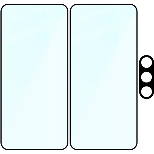 2x Szkło + szybka na aparat Bizon Edge Pack do Samsung Galaxy S25 FE