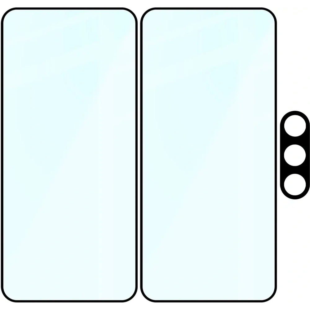 2x Szkło + szybka na aparat Bizon Edge Pack do Samsung Galaxy S25 FE
