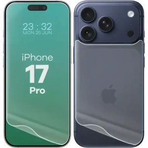Folia hydrożelowa na tył i przód Bizon Glass Hydrogel Pack do Apple iPhone 17 Pro
