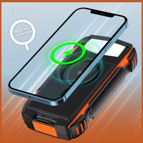 Powerbank solarny 4smarts TitanPack Rugged UltiMag 20000mAh black