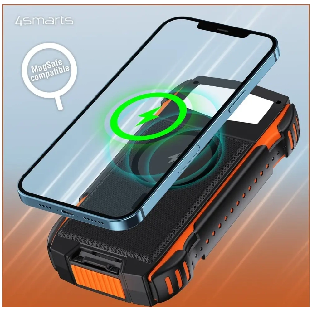 Powerbank solarny 4smarts TitanPack Rugged UltiMag 20000mAh black