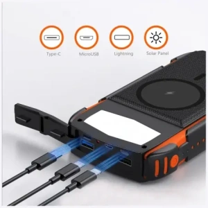 Powerbank solarny 4smarts TitanPack Rugged UltiMag 20000mAh black