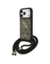 Etui Guess 4G Big Logo Cord Stap Crossbody do Apple iPhone 17 Pro brązowy