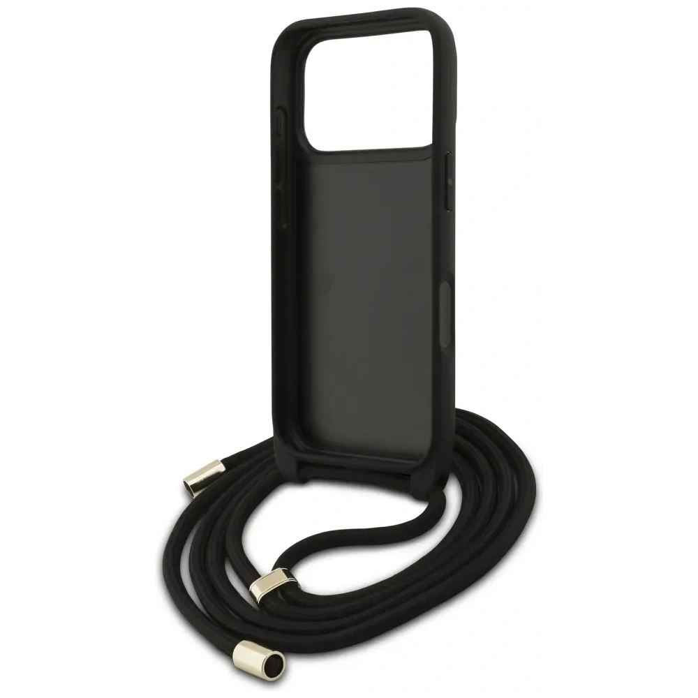 Etui Guess 4G Big Logo Cord Stap Crossbody do Apple iPhone 17 Pro brązowy