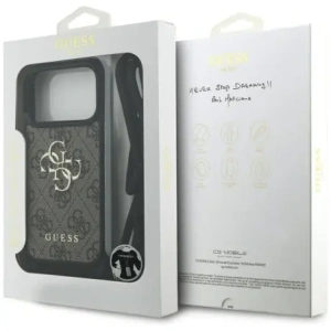 Etui Guess 4G Big Logo Cord Stap Crossbody do Apple iPhone 17 Pro brązowy