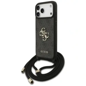 Etui Guess 4G Big Logo Cord Stap Crossbody do Apple iPhone 17 Pro Max czarny