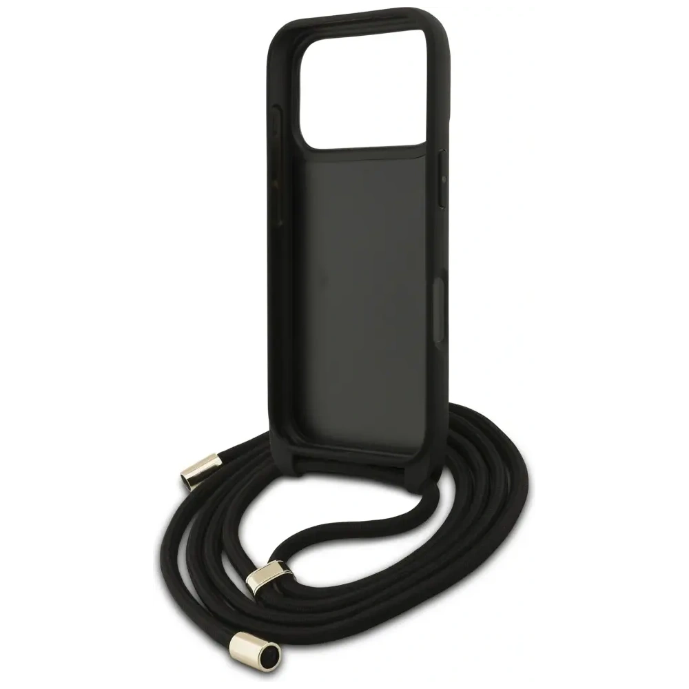 Etui Guess 4G Big Logo Cord Stap Crossbody do Apple iPhone 17 Pro Max czarny