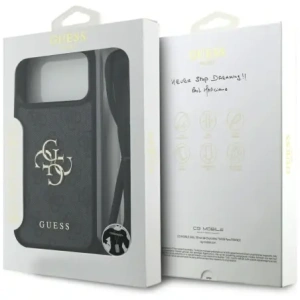 Etui Guess 4G Big Logo Cord Stap Crossbody do Apple iPhone 17 Pro Max czarny