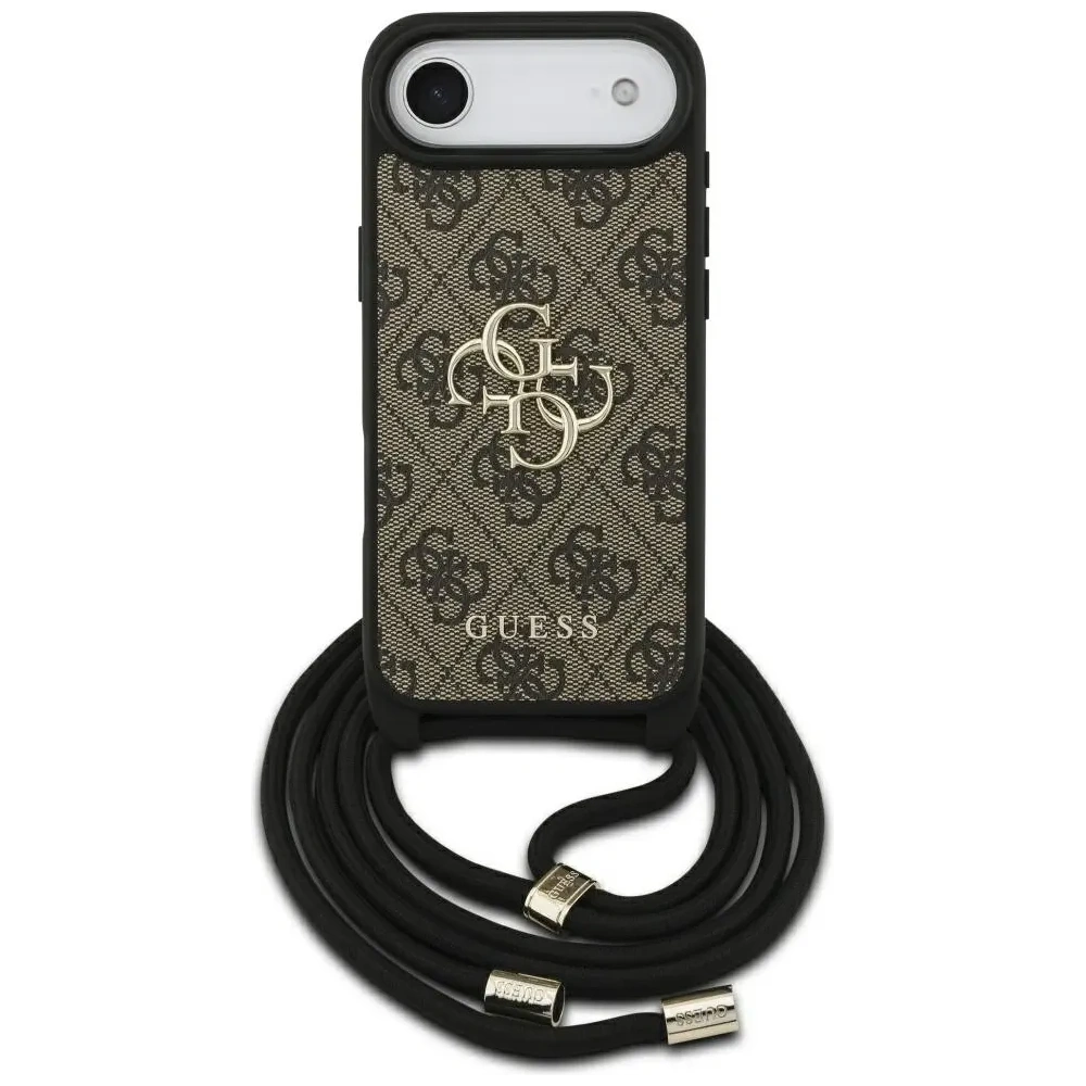 Etui Guess 4G Big Logo Cord Stap Crossbody do Apple iPhone Air brązowy