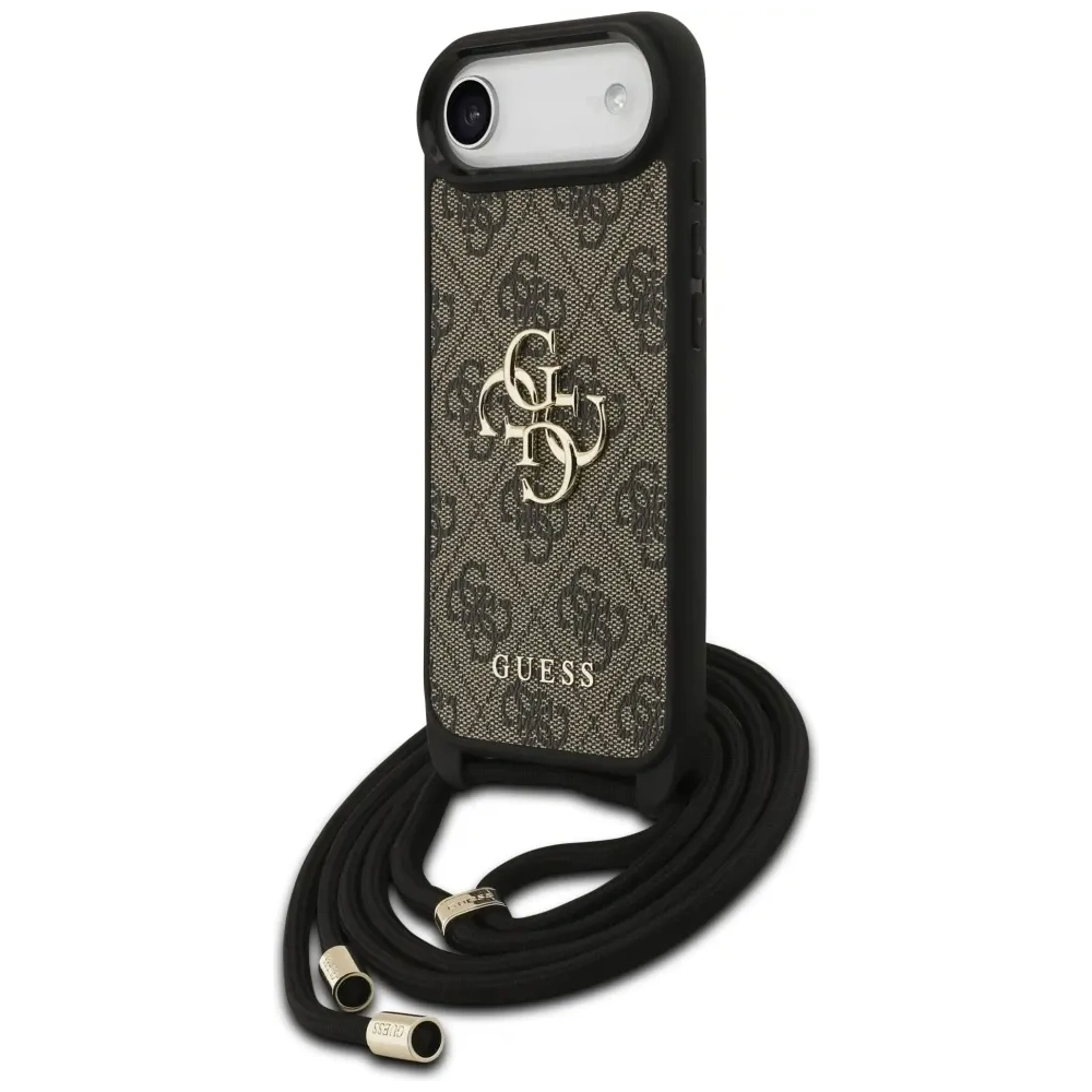Etui Guess 4G Big Logo Cord Stap Crossbody do Apple iPhone Air brązowy