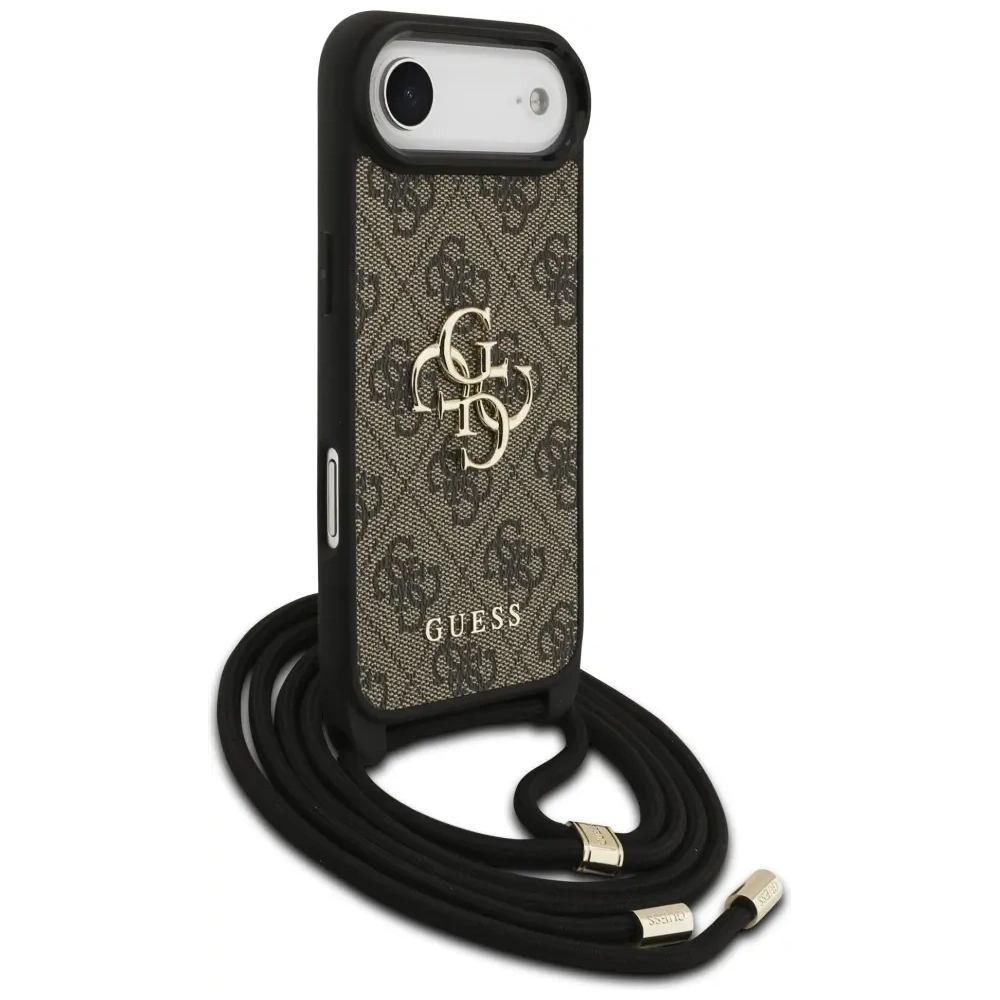 Etui Guess 4G Big Logo Cord Stap Crossbody do Apple iPhone Air brązowy