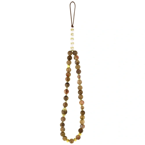 Etui Guess 4G Strap Triangle Logo MagSafe do Apple iPhone 17 Pro brązowy