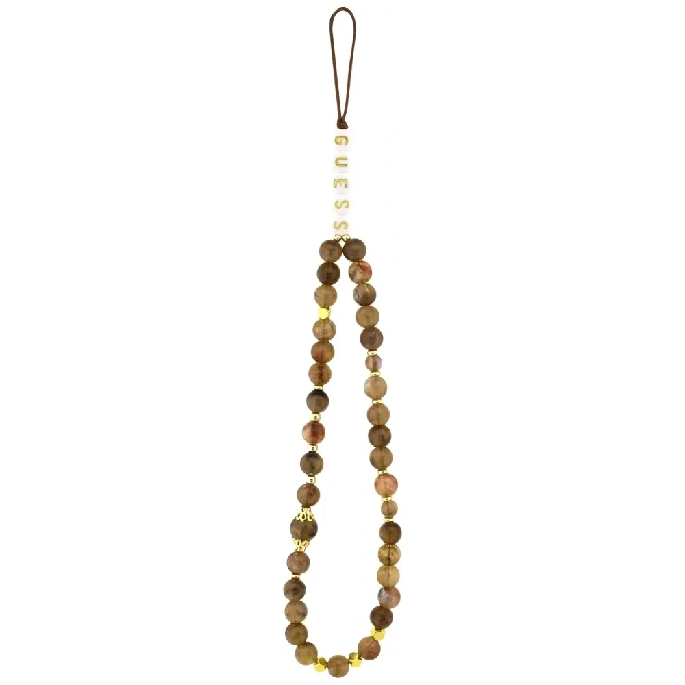 Etui Guess 4G Strap Triangle Logo MagSafe do Apple iPhone 17 Pro Max brązowy