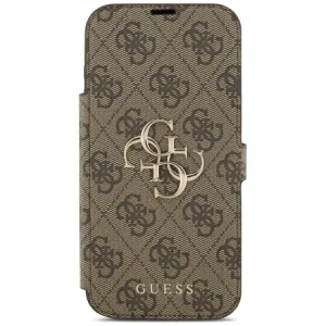 Etui Guess Book 4G Metal Logo do Apple iPhone 17 Pro Max brązowy