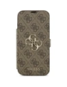 Etui Guess Book 4G Metal Logo do Apple iPhone 17 Pro Max brązowy