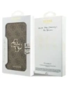 Etui Guess Book 4G Metal Logo do Apple iPhone 17 Pro Max brązowy