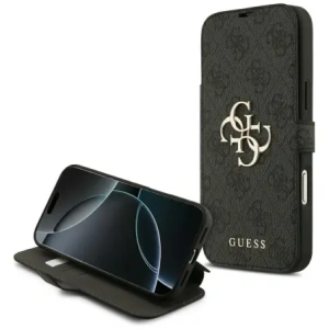 Etui Guess Book 4G Metal Logo do Apple iPhone 17 Pro Max czarny