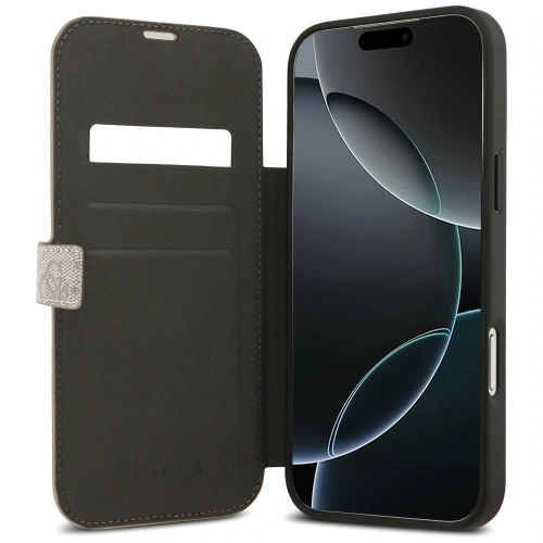 Etui Guess Book 4G Metal Logo do Apple iPhone 17 Pro Max różowy
