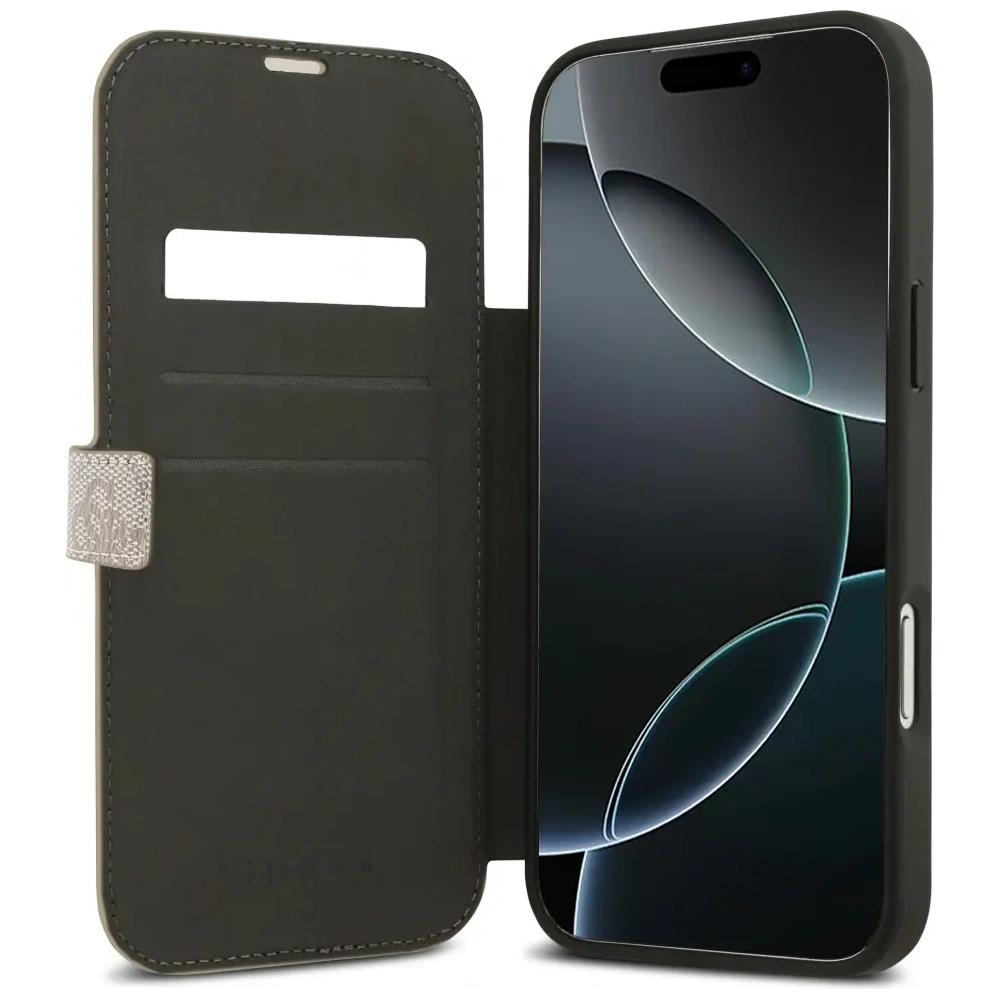 Etui Guess Book 4G Metal Logo do Apple iPhone 17 Pro Max różowy