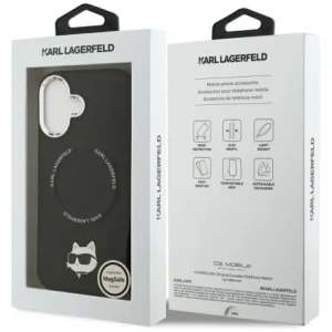Etui Karl Lagerfeld Choupette Pin MagSafe do Apple iPhone 17 czarny