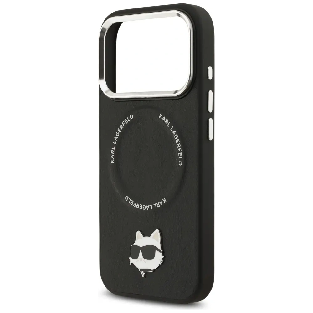 Etui Karl Lagerfeld Choupette Pin MagSafe do Apple iPhone 17 Pro czarny