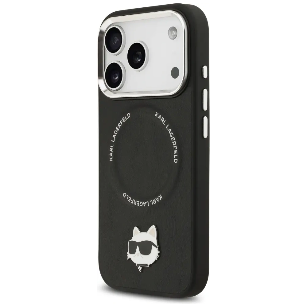 Etui Karl Lagerfeld Choupette Pin MagSafe do Apple iPhone 17 Pro Max czarny