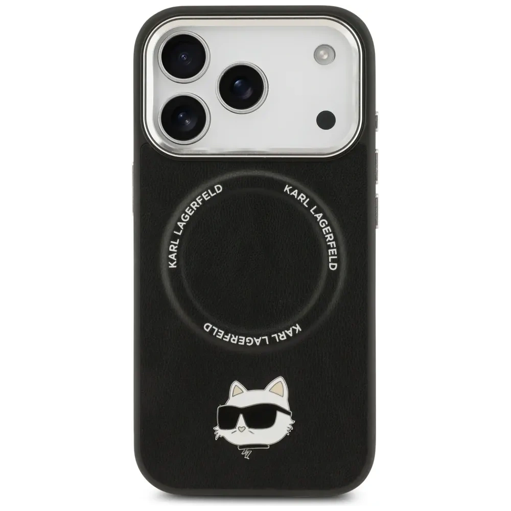 Etui Karl Lagerfeld Choupette Pin MagSafe do Apple iPhone 17 Pro Max czarny