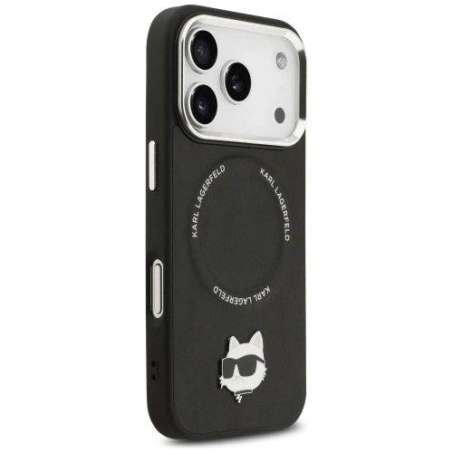 Etui Karl Lagerfeld Choupette Pin MagSafe do Apple iPhone 17 Pro Max czarny